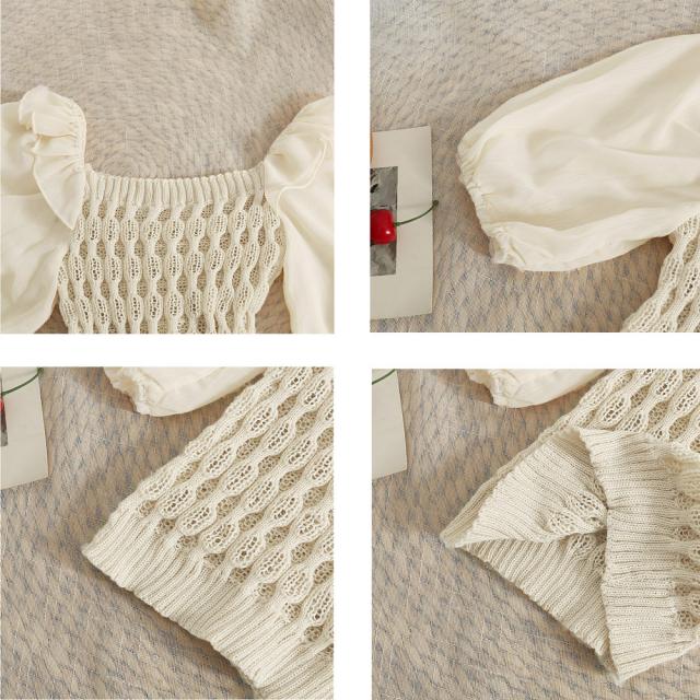 シャツブラウス スクエアネックレディース 送料無料 即日発送-2