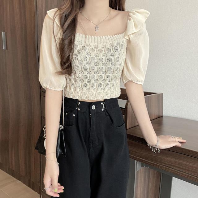 シャツブラウス スクエアネックレディース 送料無料 即日発送-7