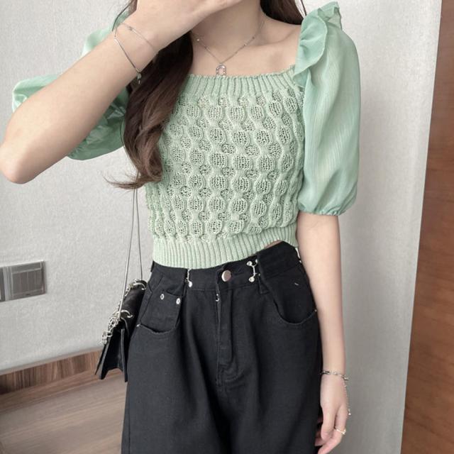 シャツブラウス スクエアネックレディース 送料無料 即日発送-8