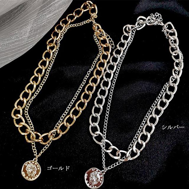 ボリューム チェーンチョーカー レディース ファッション アクセサリー 送料無料 即日発送-1