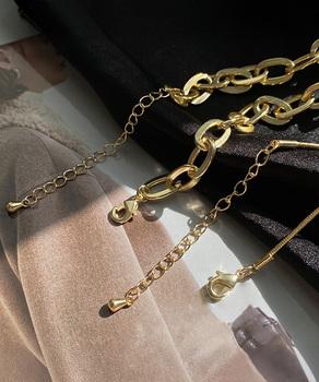 チョーカーネックレス チェーン 2連ネックレス 文字モチーフ ペンダント 送料無料 即日発送-8