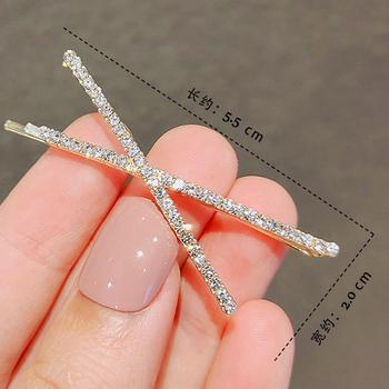 2点ヘアピン きらめき ヘアアクセサリー ラインストーン ピン止め 送料無料 即日発送-2