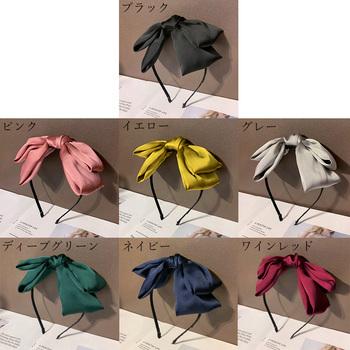 リボンカチューシャ レディース 大人っぽい ヘアアクセサリー シンプル 髪飾り 送料無料 即日発送-1