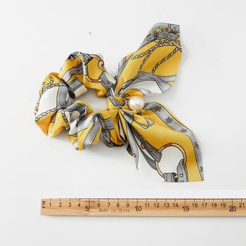 スカーフ シュシュ ヘアゴム 蝶結び リボン ヘアアクセサリー 送料無料 即日発送-4