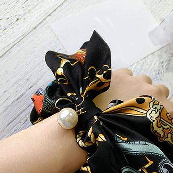 スカーフ シュシュ ヘアゴム 蝶結び リボン ヘアアクセサリー 送料無料 即日発送-6