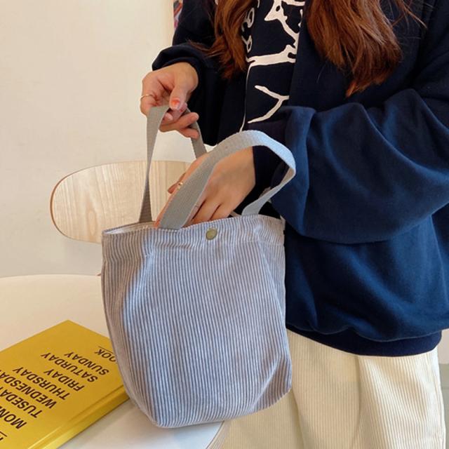 トートバッグ コーデュロイ ミニトートバッグ レディース 小さめ サブバッグ コンパクト 送料無料 即日発送-8