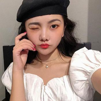 2連 チョーカーネックレス レディース フェイクパール チェーンネックレス 送料無料 即日発送-1