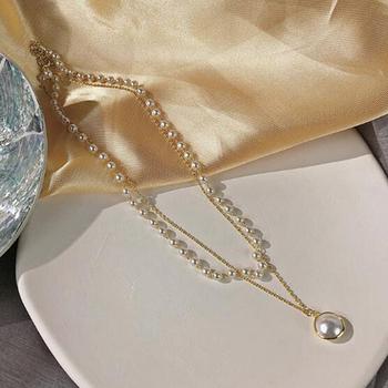 2連 チョーカーネックレス レディース フェイクパール チェーンネックレス 送料無料 即日発送-6