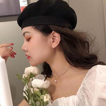 2連 チョーカーネックレス レディース フェイクパール チェーンネックレス 送料無料 即日発送-8