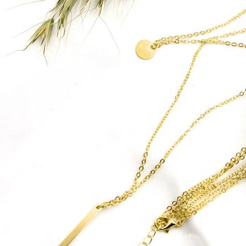 3連 チェーンネックレス レディース チョーカーネック 首飾り ペンダント 送料無料 即日発送-4