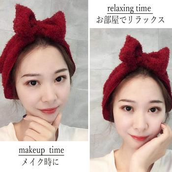 ふわふわ ヘアバンド リボン ヘアアクセサリー 便利グッズ おしゃれ 送料無料 即日発送-4