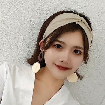 リブ へアバンド レディース 幅広 ヘアアクセサリー ターバンバンド 送料無料 即日発送-4