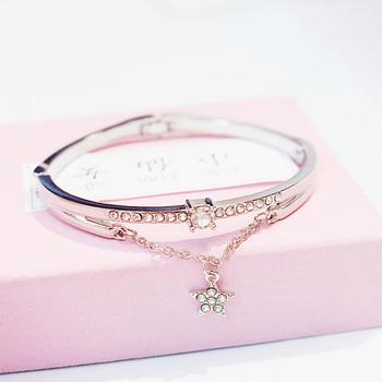 ブレスレット バングル 星モチーフ レディース ラインストーン アクセサリー 送料無料 即日発送-6