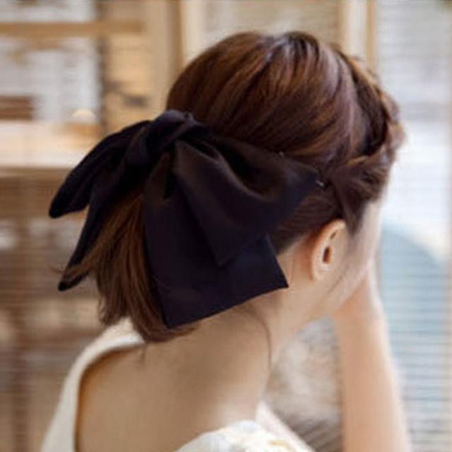 ヘアアクセサリー リボン バレッタ 大きい ヘアアクセサリー バレッタ 卒業式 送料無料 即日発送-3