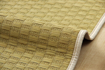 ラグ 約191×250cm い草 日本製 国産 自然素材 滑り止め加工 ナチュラル 市松柄 オールシーズン 消臭 DXプレーン 送料無料-17