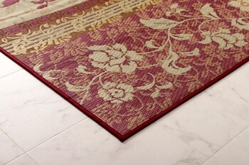 ラグ マット パープル約191×250cm 国産 日本製 い草 高級感 エレガンス 消臭 自然素材 滑り止め加工 不織布 DXヴィオラ 送料無料-19