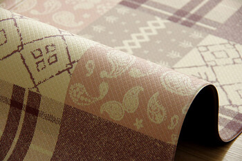 キッチンマット 約45×240cm PVC使用 お手入れ簡単 拭ける すべりにくい 耐圧分散 北欧風 カントリー調 PVC フラン 送料無料-7