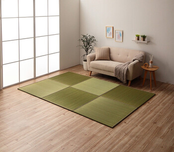 国産 い草 日本製 置き畳 約82×82cm 単品 ユニット畳 簡単 和室 ナチュラル ラッカル U畳 送料無料-15