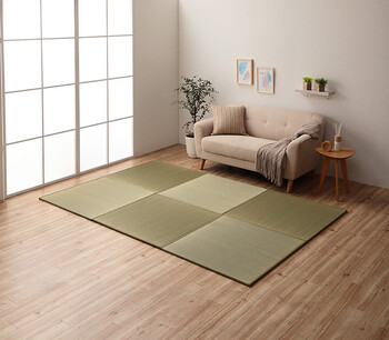 国産 い草 日本製 置き畳 約82×82cm 単品 ユニット畳 簡単 和室 ナチュラル ラッカル U畳 送料無料-21
