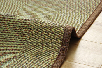 ラグ い草ラグ 本間8畳 約382×382cm 花ござ カーペット 格子柄 ナチュラル シンプル 滑りにくい 抗菌防臭 消臭 NDXルネ 送料無料-23