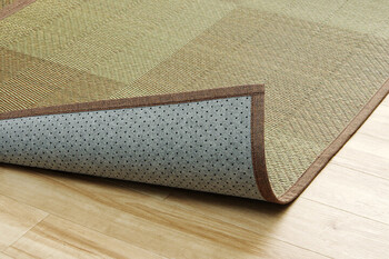 ラグ い草ラグ 本間8畳 約382×382cm 花ござ カーペット 格子柄 ナチュラル シンプル 滑りにくい 抗菌防臭 消臭 NDXルネ 送料無料-25