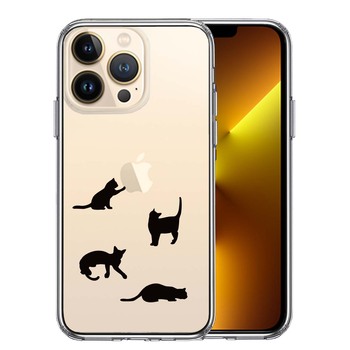 iPhone13Pro ケース クリア陽だまりのにゃんこ ねこ 猫 スマホケース 側面ソフト 背面ハード ハイブリッド 送料無料-0