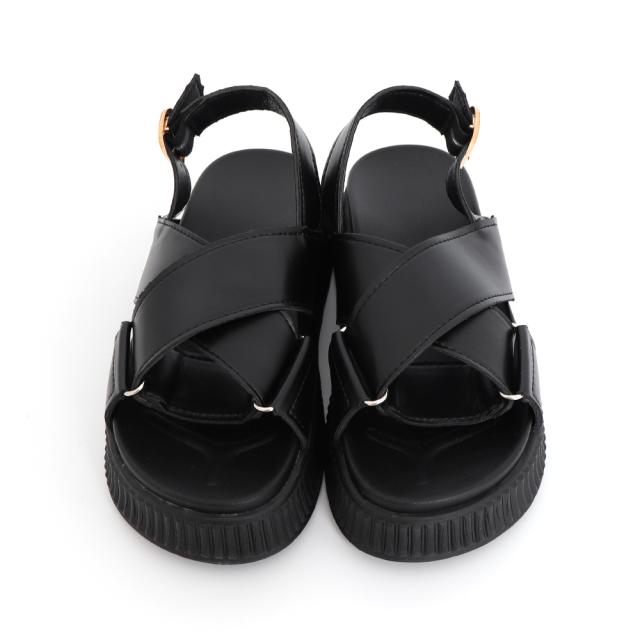 サンダル 厚底 クロスベルト サンダル レディース 送料無料 即日発送-5