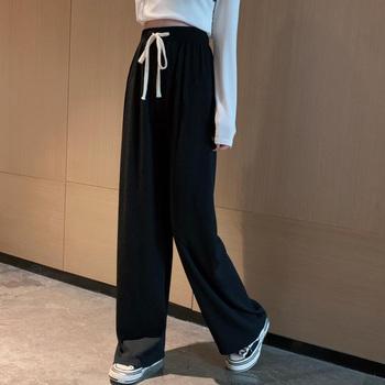 ドロスト ワイドパンツ リブ レディース 送料無料 即日発送-4