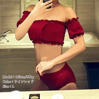 オフショルダー 水着レディース夏 送料無料 即日発送-8