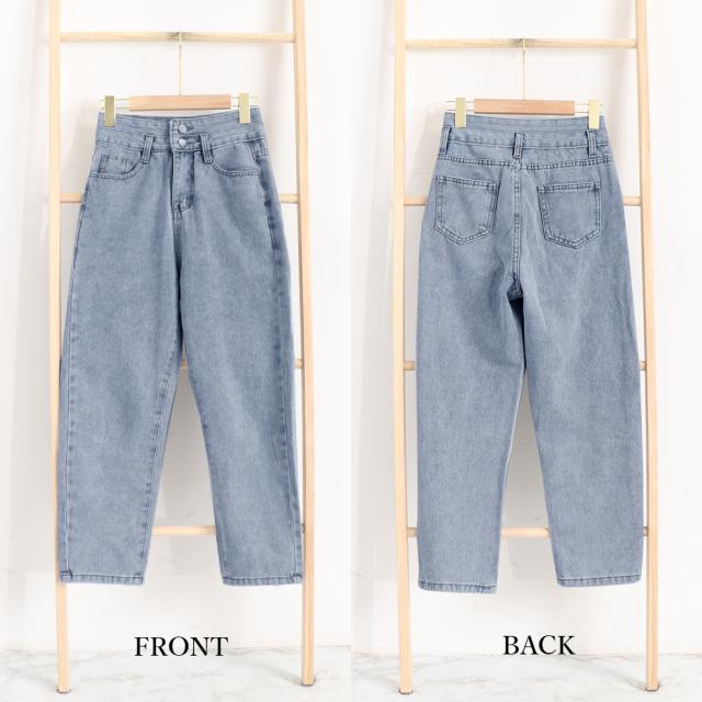 デニムパンツハイウエスト 大人美脚 送料無料 即日発送-2