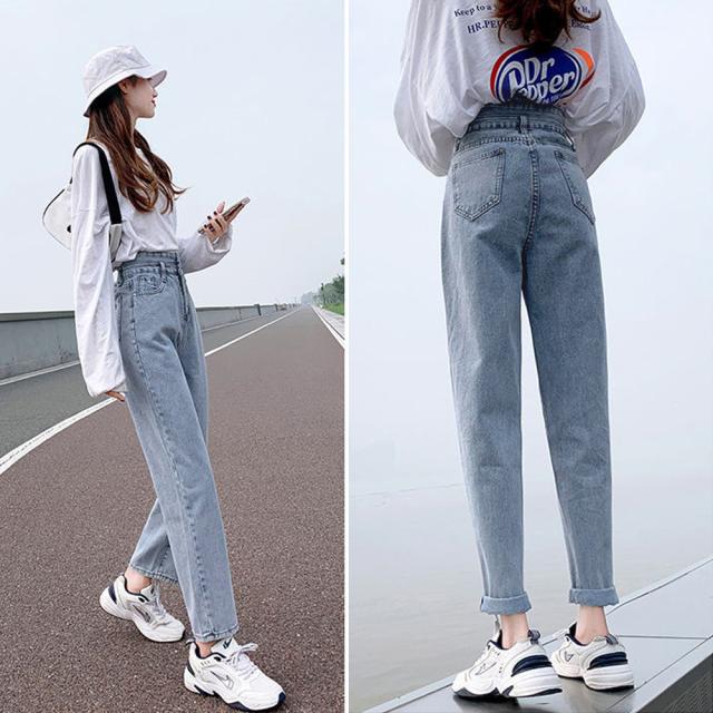 デニムパンツハイウエスト 大人美脚 送料無料 即日発送-5