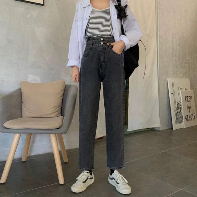 デニムパンツハイウエスト 大人美脚 送料無料 即日発送-8