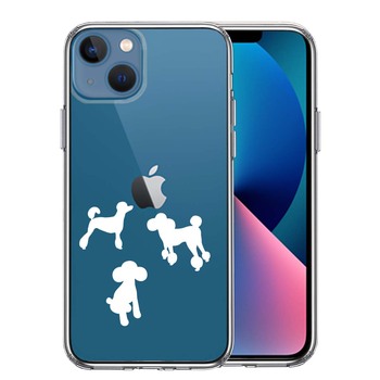 iPhone13 ケース クリア陽だまり トイプードル もふもふ わんこ 白 スマホケース 側面ソフト 背面ハード ハイブリッド 送料無料-0
