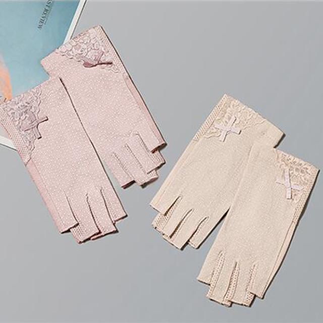 手袋 指切り レディース 紫外線対策 送料無料 即日発送-6