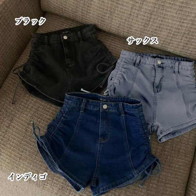 ドロスト デニムショートパンツ 夏 美脚 送料無料 即日発送-1