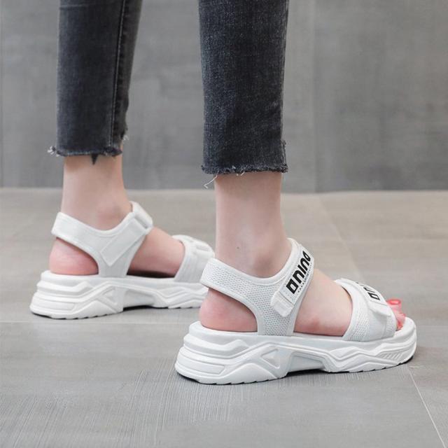 サンダル 厚底スポーツサンダル ベルクロレディース 送料無料 即日発送-9