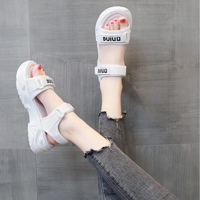 サンダル 厚底スポーツサンダル ベルクロレディース 送料無料 即日発送-7