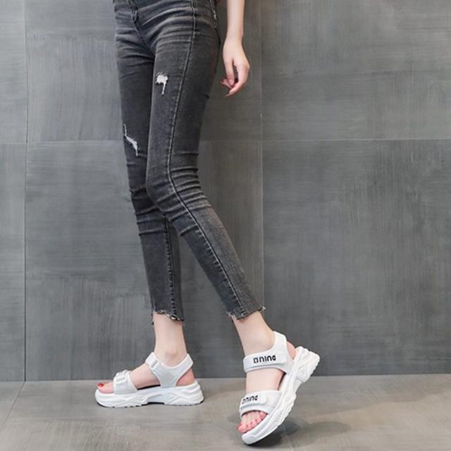 サンダル 厚底スポーツサンダル ベルクロレディース 送料無料 即日発送-8