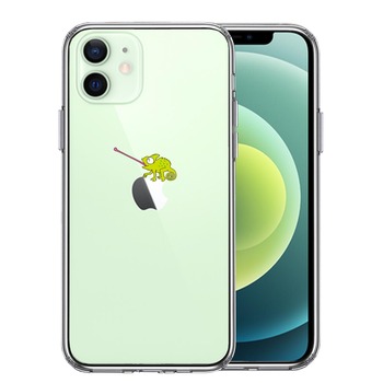 iPhone12mini ケース クリア カメレオン 爬虫類 スマホケース 側面ソフト 背面ハード ハイブリッド 送料無料-0