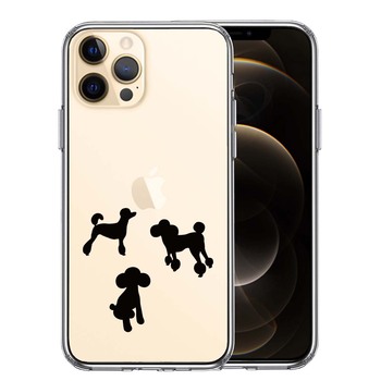 iPhone12Pro ケース クリア 陽だまり トイプードル もふもふ わんこ スマホケース 側面ソフト 背面ハード ハイブリッド 送料無料-0