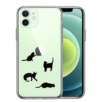 iPhone12 ケース クリア 陽だまりのにゃんこ ねこ 猫 スマホケース 側面ソフト 背面ハード ハイブリッド 送料無料-0