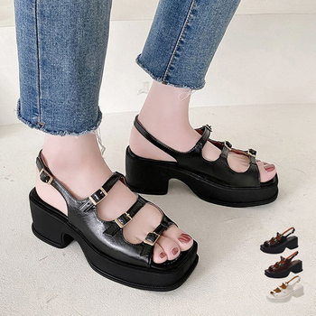 サンダル 厚底 ヒールサンダル レディース 送料無料 即日発送-0