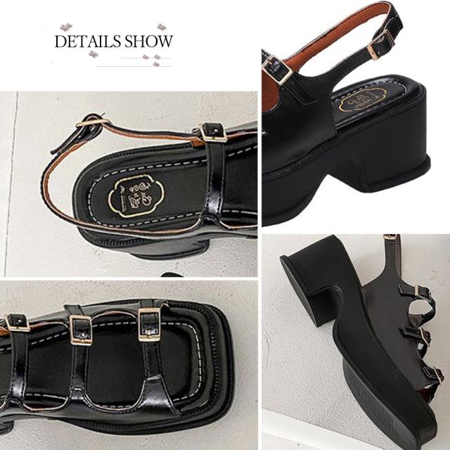 サンダル 厚底 ヒールサンダル レディース 送料無料 即日発送-2