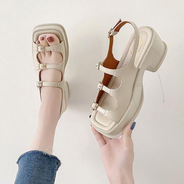 サンダル 厚底 ヒールサンダル レディース 送料無料 即日発送-5