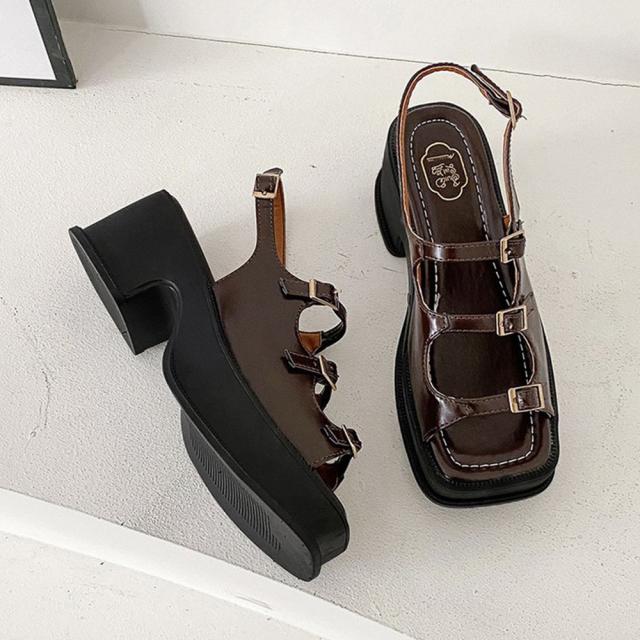 サンダル 厚底 ヒールサンダル レディース 送料無料 即日発送-7