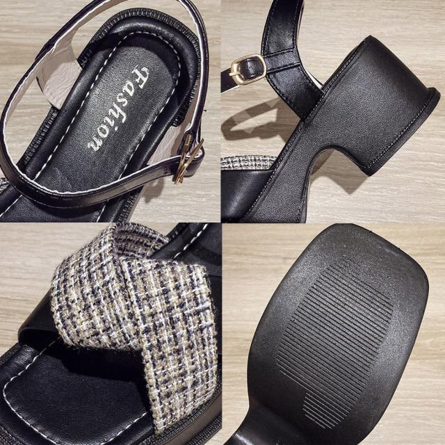 サンダル 厚底サンダル クロスストラップ 春夏 送料無料 即日発送-2