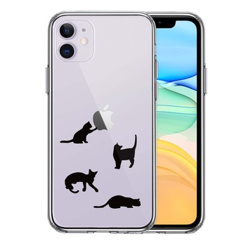 iPhone11 ケース クリア 陽だまりのにゃんこ ねこ 猫 スマホケース 側面ソフト 背面ハード ハイブリッド 送料無料-0