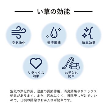 カーペット 上敷き 江戸間6畳（約261×352cm） ゴザ 敷詰 い草 自然素材 日本製 国産 消臭 ナチュラル 市松柄 シンプル プレーン 送料無料-10