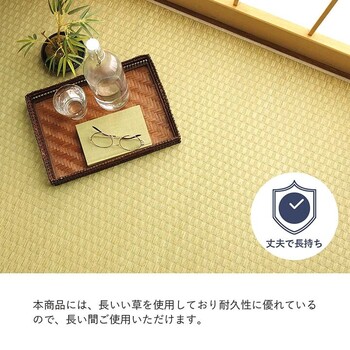 カーペット 上敷き 江戸間8畳 約348×352cm ゴザ 敷詰 い草 自然素材 日本製 国産 消臭 ナチュラル 市松柄 シンプル プレーン 送料無料-6