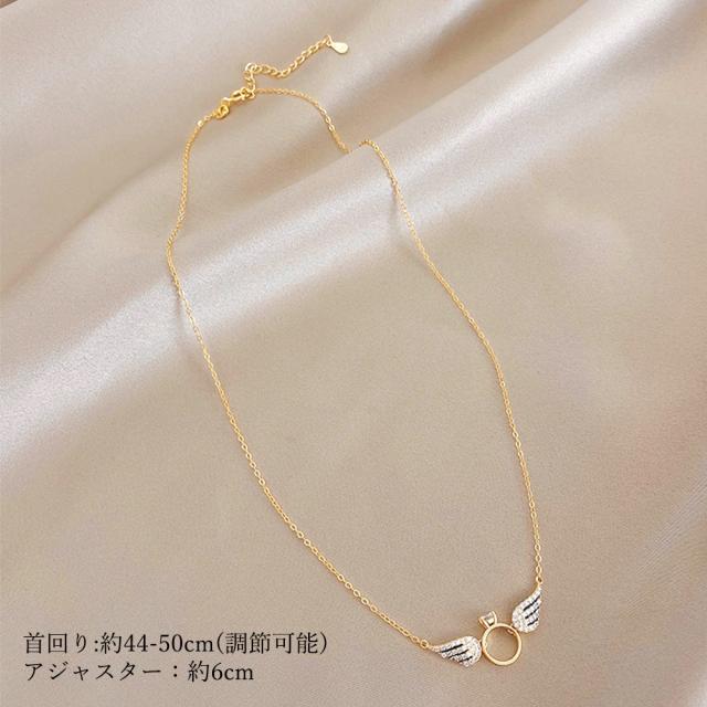 羽根モチーフ ネックレス 華奢 送料無料 即日発送-2